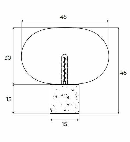 Kontrollera Bordslampa Max Light Moonstone T0055 rökt glas vit marmor 45 cm