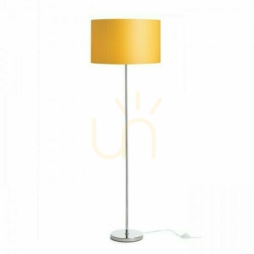 Kontrollera Nyc/Ron 40/25 Golvlampa Monaco Dove Grey/Silverrene Pvc/Chrome 230 V Led E27 11 W.