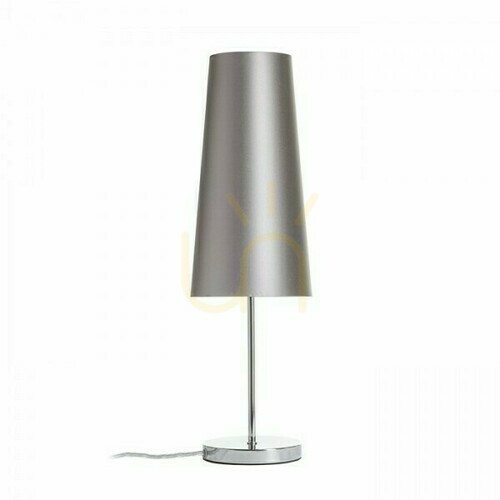 Kontrollera Rendl NYC/CONNY 15/30 bordslampa, Monaco duvgrå/silver-PVC, krom, E27, 11 W