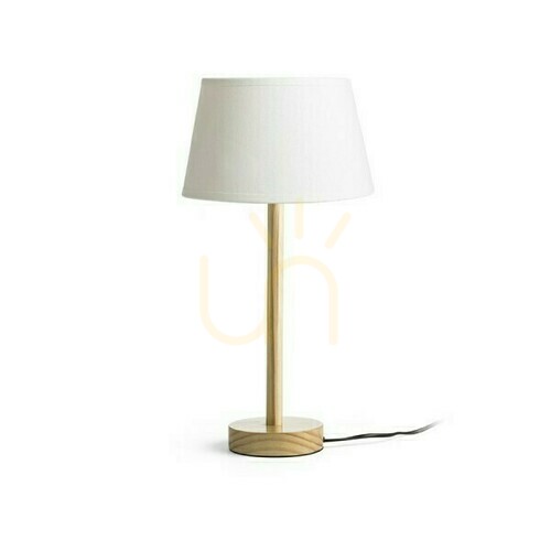 Kontrollera Maui/Alvis Bordslampa 24 Krämvit Trä 230 V Led E27 7 W.