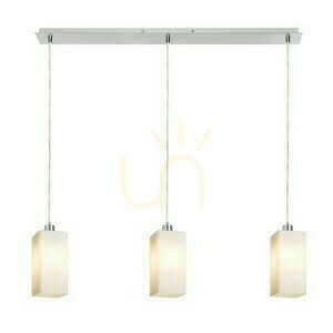 Liz Iii 80 Opal Glas/Krom Hänglampa 230 V Led E27 3x11 W. small 1