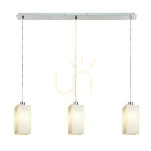 Kontrollera Liz Iii 80 Opal Glas/Krom Hänglampa 230 V Led E27 3x11 W.