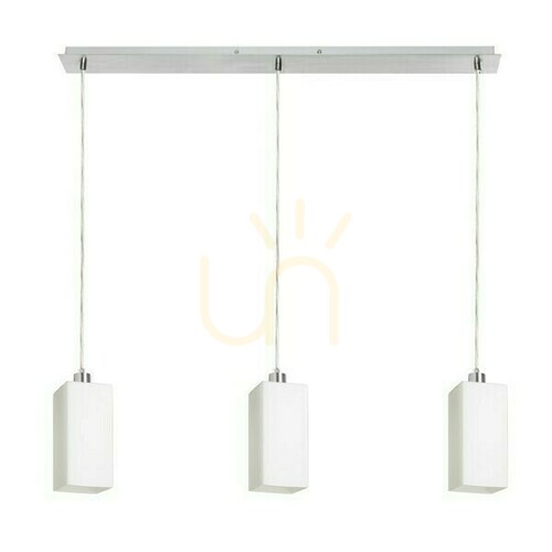 Kontrollera Liz Iii 80 Opal Glas/Krom Hänglampa 230 V Led E27 3x11 W.