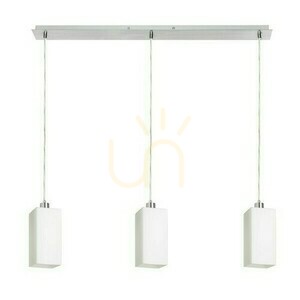 Liz Iii 80 Opal Glas/Krom Hänglampa 230 V Led E27 3x11 W. small 0