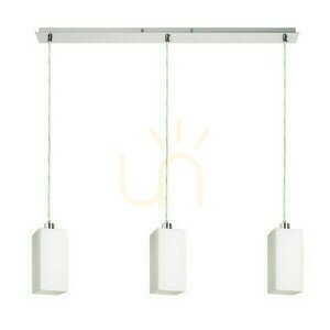 Liz Iii 80 Opalglas/Mat Nickel Hänglampa 230 V Led E27 3x11 W. small 1