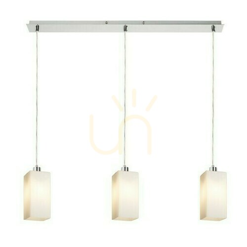 Kontrollera Liz Iii 80 Opalglas/Mat Nickel Hänglampa 230 V Led E27 3x11 W.