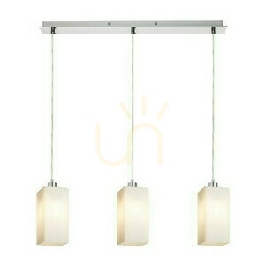 Liz Iii 60 Hänglampa 230 V Led E27 3x11 W, opalglas/krom small 1