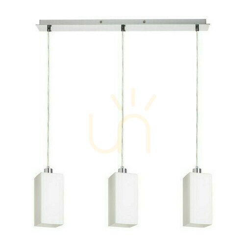 Kontrollera Liz Iii 60 Hänglampa 230 V Led E27 3x11 W, opalglas/krom