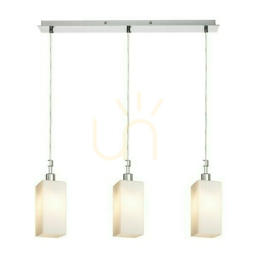 Kontrollera Liz Iii 60 Opalglas/Mat Nickel Hänglampa 230 V Led E27 3x11 W.