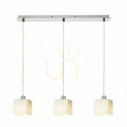 Kontrollera Dados Iii 60 Hänglampa Opal Glas/Krom 230 V Led E27 3x11 W.