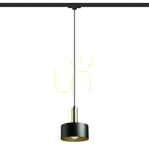 Kontrollera Giulia 20 till 3 fas pendellampa. Rails Svart/Guld Brons Mässing 230 V E27 40 W.