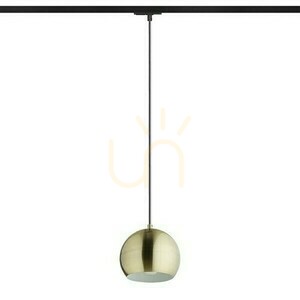 Agneta taklampa för 1 fas. Rails Borstad mässing 230 V E27 40 W. small 0