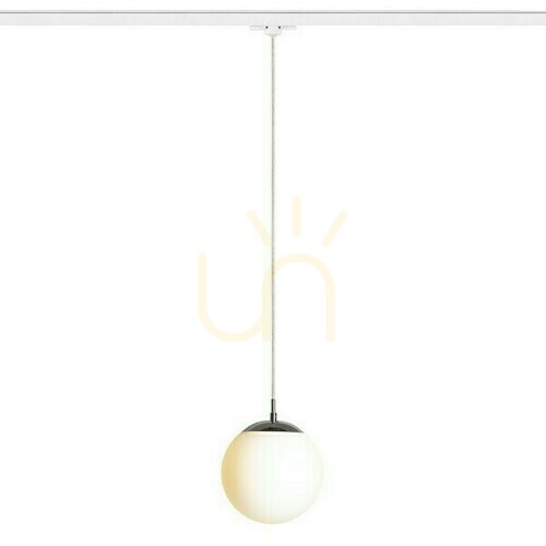Kontrollera Luna 20 taklampa för 3 faser. Opal Glas/Krom 230 V Led E27 15 W skenor.