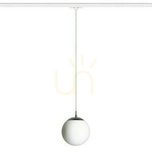 Rendl LUNA 20 pendellampa för trefasskena, opalglas/krom, E27 11 W small 0