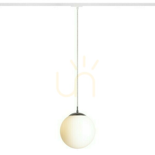 Kontrollera Pendellampa Luna 25 till 1 fas. Opal Glas/Krom 230 V Led E27 15 W skenor.