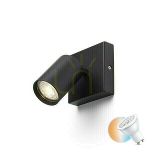 Dude Sq Svart 230 V Led Gu10 9 W Utanpåliggande lampa. small 0