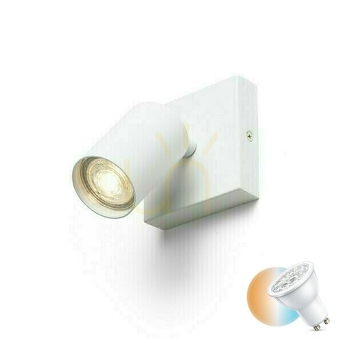 Kontrollera Dude Sq Vit 230 V Led Gu10 9 Watt Utanpåliggande lampa.