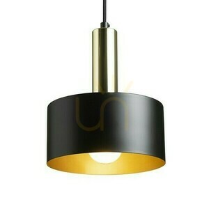 Pendellampa Rendl GIULIA 20 svart/guldbrun/mässing E27 15 W R13911 small 2