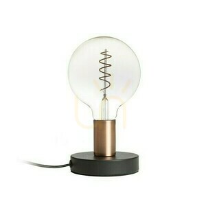 Rendl ALGOT R13907 bordslampa – svart, borstad kopparfinish, E27 LED 15 W small 3