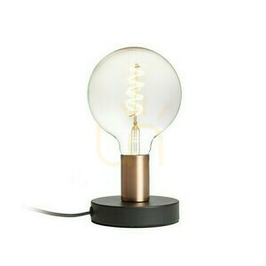 Rendl ALGOT R13907 bordslampa – svart, borstad kopparfinish, E27 LED 15 W small 0