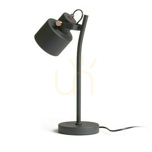 Kontrollera Celeia Bordslampa Svart Matt Borstad Koppar 230 V E27 40 W.