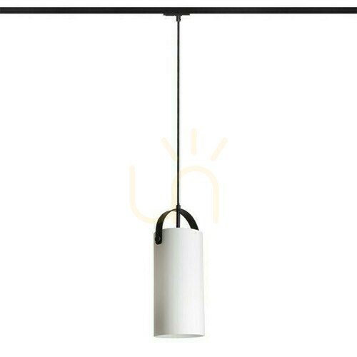 Kontrollera Julietta 31 till 1 fas pendellampa. Rails Opal Glas/Svart 230 V E27 20 W.
