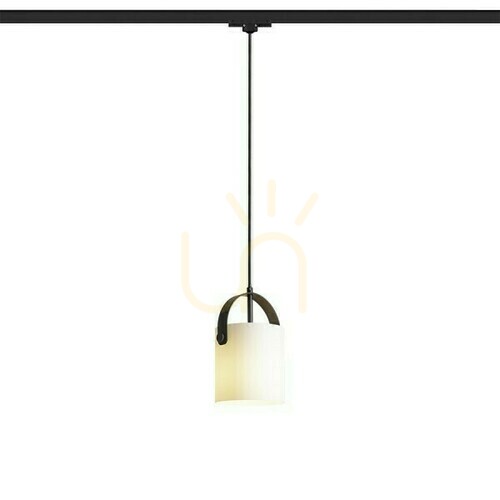 Kontrollera Julietta 16 till 3 fas pendellampa. Rails Opal Glas/Svart 230 V E27 20 W.