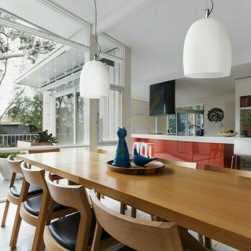 Kontrollera Coroa New 28 Opal Glas/Krom Hänglampa 230 V E27 53 W.