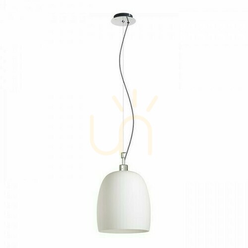 Kontrollera Coroa New 28 Opal Glas/Krom Hänglampa 230 V E27 53 W.