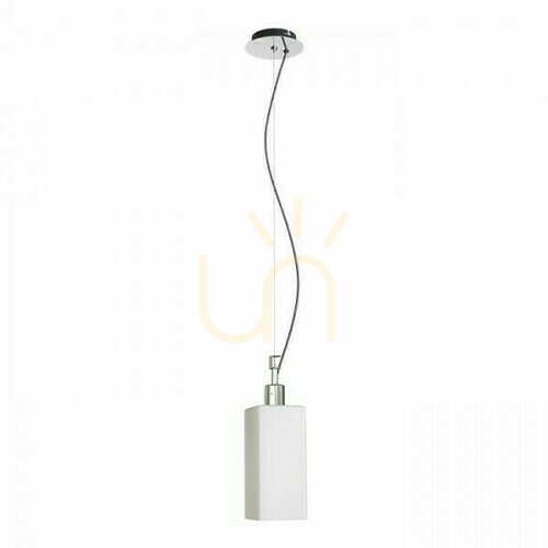 Kontrollera Liz New Opal Glas/Krom Hänglampa 230 V E27 28 W.