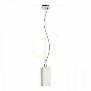 Liz New Opal Glas/Krom Hänglampa 230 V E27 28 W. small 2