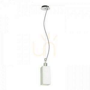 Liz New Opal Glas/Krom Hänglampa 230 V E27 28 W. small 0