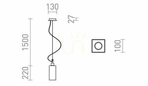 Rendl LIZ NEW R13822 pendellampa, opalglas och krom, E27 small 3