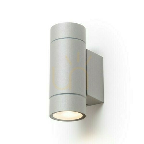 Kontrollera Utomhus vägglampa Mizzi New Ii vägglampa Silver Grey 230 V Gu10 35 W Ip65