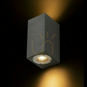 Kane Ii vägglampa för utomhusbruk Betong/Dekoration Mörk granit 230 V Led Gu10 2x5 W Ip65 small 2