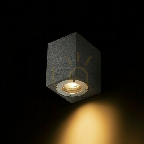 Kontrollera Utomhus vägglampa Kane I vägg Betong/Dekor Mörk Granit 230 V Led Gu10 5 W Ip65