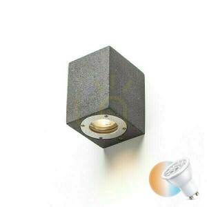 Utomhus vägglampa Kane I vägg Betong/Dekor Mörk Granit 230 V Led Gu10 5 W Ip65 small 0