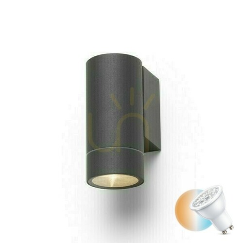 Kontrollera Utomhus vägglampa Mizzi New I vägglampa Antracit 230 V Gu10 35 W Ip65