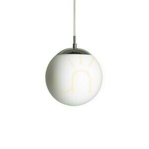 Luna 20 Opal Glas/Krom Pendellampa 230 V Led E27 15 W. small 1