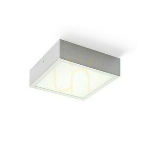 Plafond Structural Led 20x20 för utanpåliggande montering Borstad aluminium 230 V 12 W 3000 K small 1