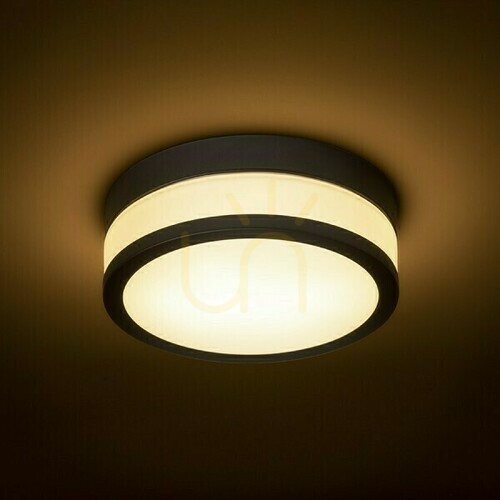 Kontrollera Cira Led 23 Taklampa för badrum Opalglas/Svart 230 V 12 W Ip44 3000 K