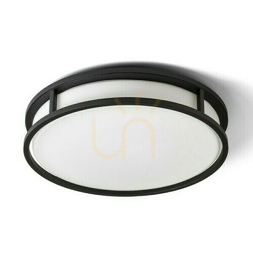 Kontrollera Badrumsplafond GRANDE LED 35 Rendl R13679 svart opalglas LED 24W 1700 lm 3000 K IP44 ø37,5 cm