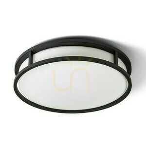 Badrumsplafond GRANDE LED 35 Rendl R13679 svart opalglas LED 24W 1700 lm 3000 K IP44 ø37,5 cm small 0