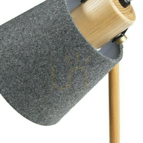 Kontrollera Vägglampa Choupette Justerbar GråSvart Textil/Lumber 230 V E27 15 W.