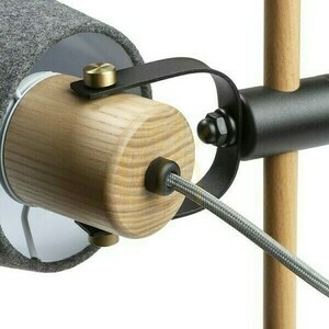 Vägglampa Choupette Justerbar GråSvart Textil/Lumber 230 V E27 15 W. small 4