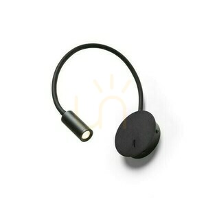 Rendl VALE R13648 svart LED-läslampa för vägg 3 W 3000 K med flexibel arm small 1