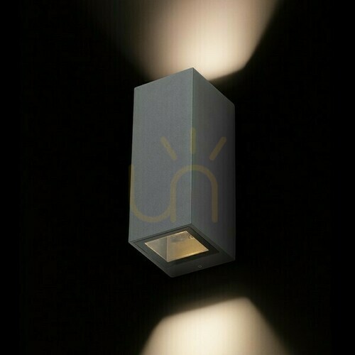Kontrollera Utomhus vägglampa Desmond Ii vägglampa Antracit 230 V Gu10 2x35 W Ip44