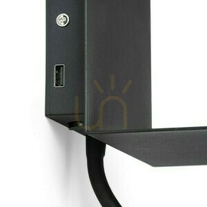 Vägglampa Rostam vägglampa med Usb Svart 230 V Led 2x3 W 3000 K small 3