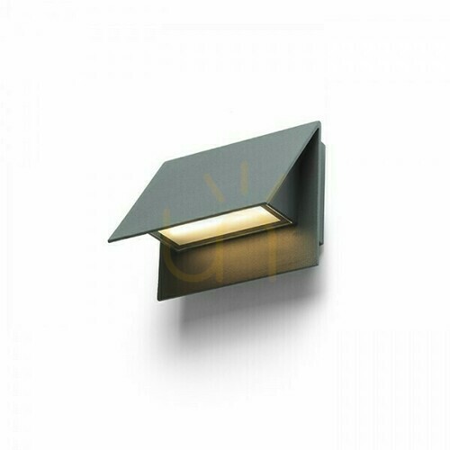 Kontrollera Utomhus vägglampa Geri Antracit 230 V Led 5 W Ip54 3000 K