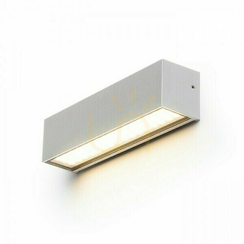 Kontrollera Utomhus vägglampa Camargue Silver Grey Satin Glass 230 V Led 6 W Ip65 3000 K